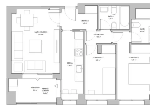 Piso en  Calle de Juan Esplandiú 21 - Foto 1