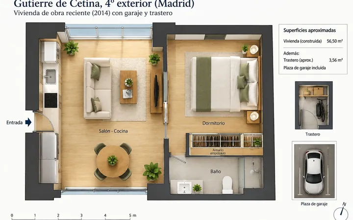 Piso en Calle de Gutierre de Cetina, 35, Pueblo Nuevo - Foto 3