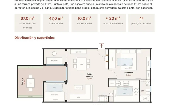 Ático en Calle San Cosme y San Damián, Madrid, 14, Lavapiés-Embajadores - Foto 39