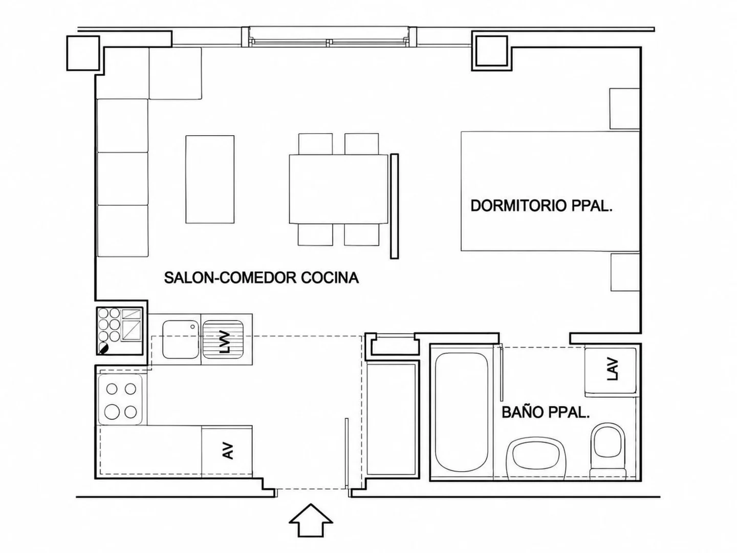 Estudio en Calle de Castiello de Jaca, 25, Las Tablas - Foto 7