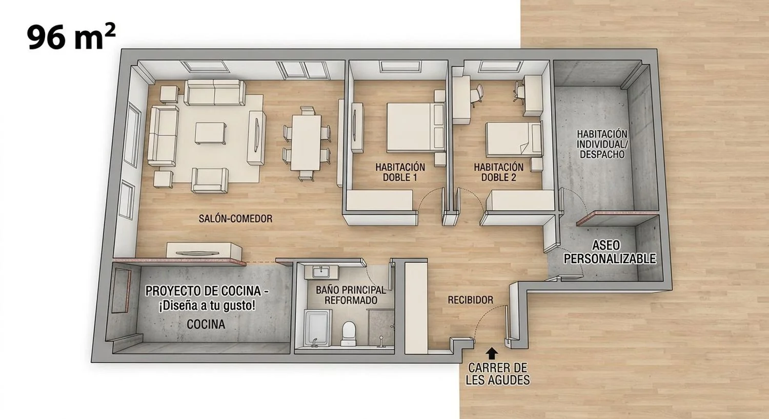 Piso en Calle de Castelldefels, 45, Ciutat Meridiana - Torre Baró - Vallbona - Foto 9