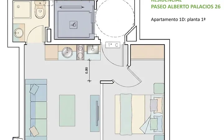 Estudio en Paseo de Alberto Palacios, 26, Villaverde Alto - Foto 3